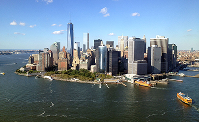 Вертолетные туры над Нью-Йорком в США